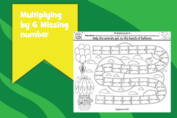 Multiplying by 6 Missing number