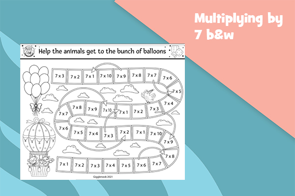 Multiplying by 7 b&w