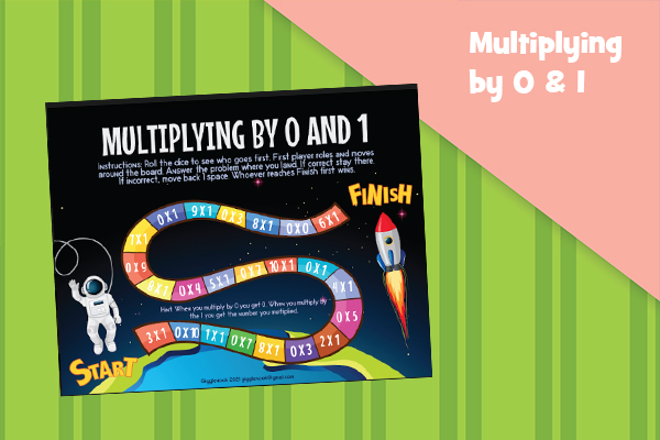 Multiplying by 0 & 1 Space Race