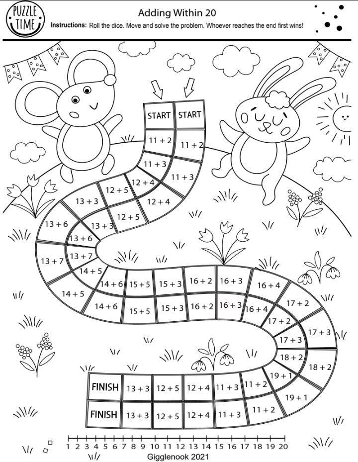 Addition Games within 20