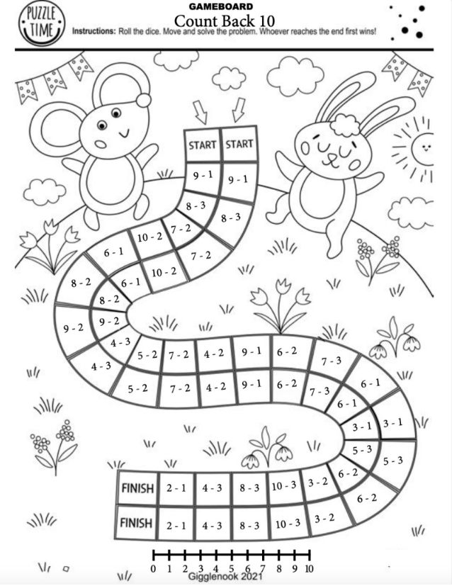 Subtraction Games within 10