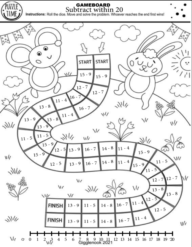 Subtraction Games within 20