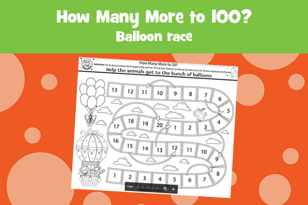 How Many More to 100? Balloon race