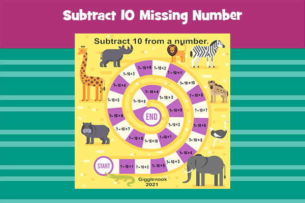 Subtract 10 Missing Number