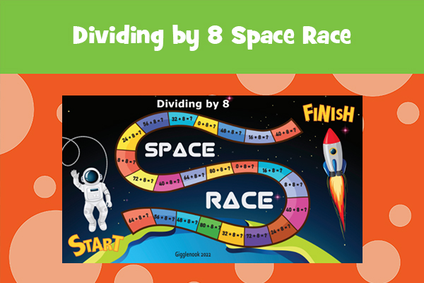 Dividing by 8 Space Race