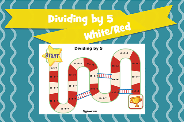 Dividing by 5 White/Red