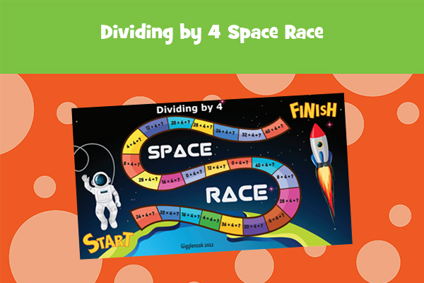 Dividing by 4 Space Race