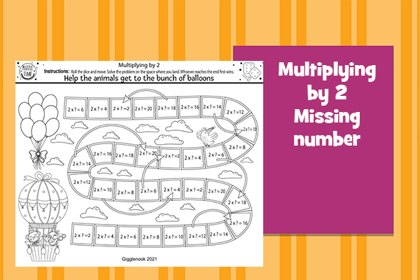 Multiplying by 2 Missing number