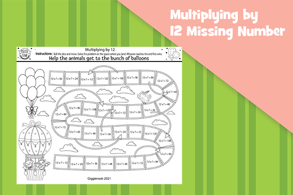 Multiplying by 12 Missing Number