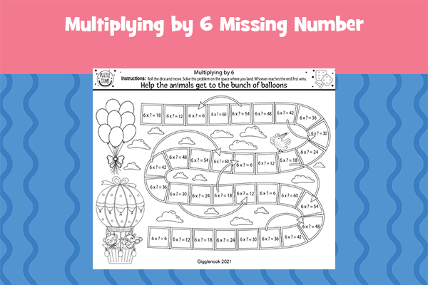 Multiplying by 6 Missing Number