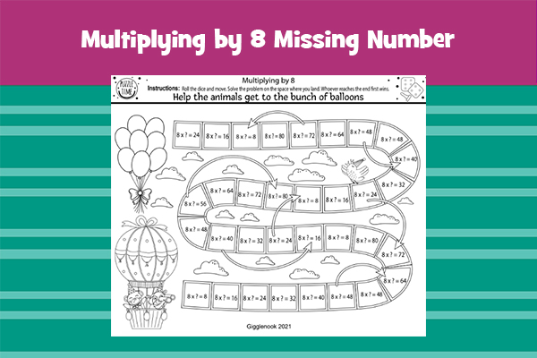 Multiplying by 8 Missing Number