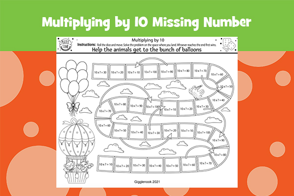 Multiplying by 10 Missing Number