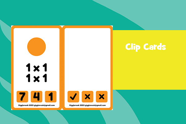 Multiplication Clip Cards-Set 1