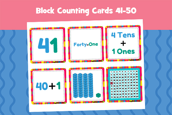Block Counting Cards 41-50