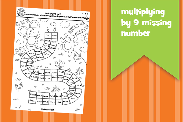 Multiplying by 9 Missing Number