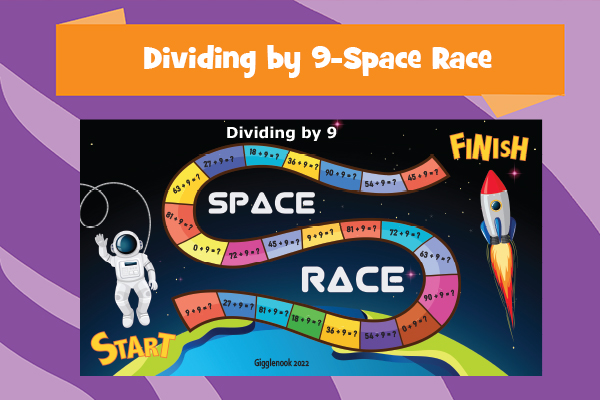Dividing by 9 Space Race
