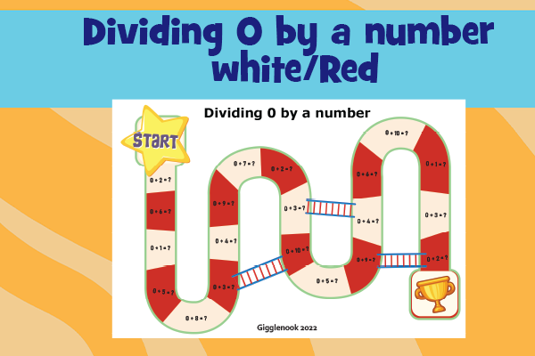 Dividing 0 by a Number White/Red