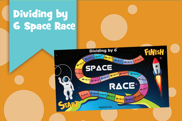 Dividing by 6 Space Race