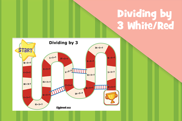 Dividing by 3 White/Red