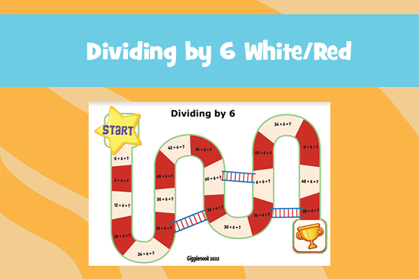 Dividing by 6 White/Red